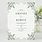 Invitation Élégant mariage de verdure botanique