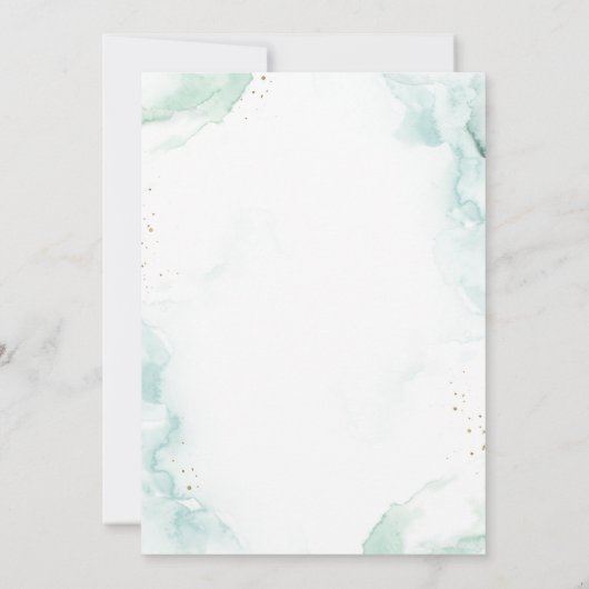 Invitation Elégant Mariage de verdure et d'aquarelle (Dos)