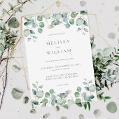 Invitation Elégant Mariage de verdure Eucalyptus