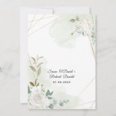 Invitation Élégant Mariage de verdure géométrique géométrique (Dos)