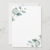 Invitation Elégant mariage de verdure moderne eucalyptus (Dos)