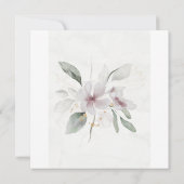 Invitation Elégant Mariage de verdure or (Dos)