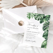 Invitation Élégant Mariage de verdure tropicale