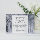 Invitation Élégant mariage des flocons de neige de Winter Won (Debout devant)