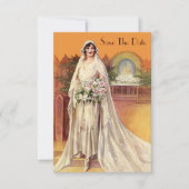 Invitation Élégant Mariage des mariées des années 1930 Enregi (Devant)