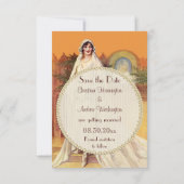 Invitation Élégant Mariage des mariées des années 1930 Enregi (Dos)