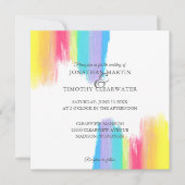 Invitation Élégant mariage d'été avec peinture à l'aquarelle (Devant)