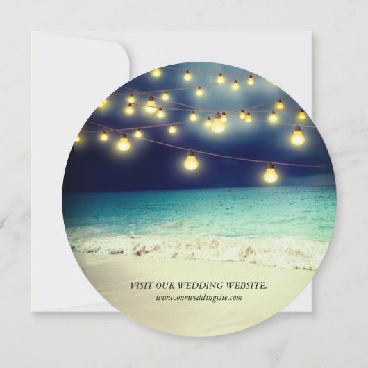 Invitation Élégant Mariage d'été de plage (Dos)