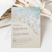 Invitation Elégant Mariage d'été Ocean Beach