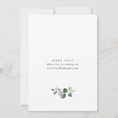 Invitation Elégant Mariage d'Eucalyptus Bohème (Dos)