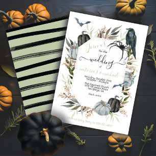 Invitation Élégant Mariage d'Halloween moderne