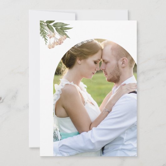 Invitation Élégant Mariage d'hiver simple Enregistrer la date (Dos)