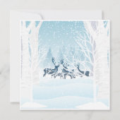 Invitation Elégant Mariage d'hiver turquoise bleu clair (Dos)