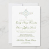 Invitation Elégant Mariage Diamond Aquarelle (Devant)