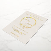 Invitation Elegant Mariage d'ivoire d'or (Rotation)