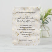 Invitation Élégant Mariage d'or blanc (Debout devant)