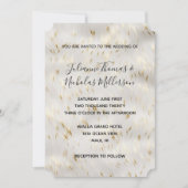 Invitation Élégant Mariage d'or blanc (Devant)