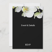 Invitation Élégant Mariage d'orchidées blanches/Invitations d (Dos)