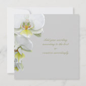 Invitation Élégant Mariage d'orchidées blanches/Invitations d (Dos)