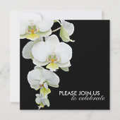 Invitation Élégant Mariage d'orchidées blanches/Invitations d (Devant)