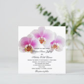 Invitation Élégant Mariage d'orchidées peintes (Debout devant)