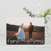 Invitation Élégant Mariage Elopement Calligraphie Moderne (Debout devant)