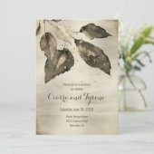 Invitation Elégant Mariage en bronze & Champagne Gold Cinq fe (Debout devant)