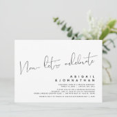 Invitation Élégant Mariage en Intimité, Célébrons maintenant (Debout devant)