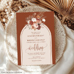 Invitation Élégant Mariage en laiton en terre cuite Pampas<br><div class="desc">✅ Pour les articles correspondants chercher 205W dans mes collections ✅ Célébrez votre amour avec ce faire-part de mariage en terre cuite boho, avec d'élégantes flores d'aquarelle en terre cuite, cuivre, orange brûlée, rouille et orange poussiéreux. Accentué de gazon de pampas neutre et d'une arche boho, ce design apporte chaleur,...</div>