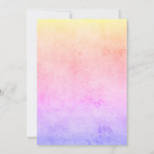 Invitation Elégant Mariage en marbre holographique Faux (Dos)