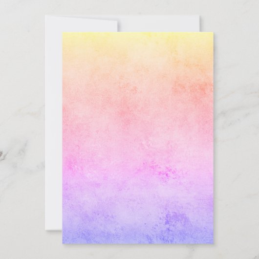 Invitation Elégant Mariage en marbre holographique Faux (Dos)