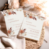 Invitation Élégant Mariage en terre cuite de Bohême