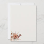 Invitation Élégant Mariage en terre cuite de Bohême (Dos)