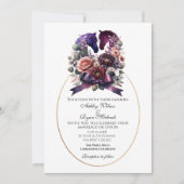 Invitation Elégant Mariage équestre aquarelle (Devant)