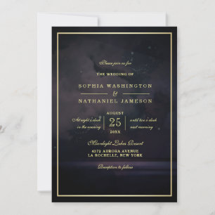 Invitation Élégant Mariage étoilé