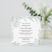 Invitation Élégant Mariage Eucalyptus (Debout devant)