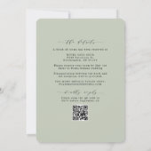 Invitation Elégant Mariage Eucalyptus tout en un RSVP QR Code (Dos)