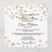 Invitation Elégant Mariage Faux Cuivre Foil Parties scintilla (Devant / Derrière)