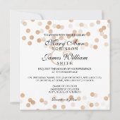 Invitation Elégant Mariage Faux Cuivre Foil Parties scintilla (Devant)