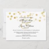 Invitation Elégant Mariage Faux Gold Foil Parties scintillant (Devant)