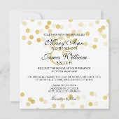 Invitation Elégant Mariage Faux Gold Foil Parties scintillant (Devant)