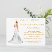 Invitation Élégant Mariage Fête des mariées Gown (Debout devant)