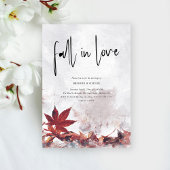 Invitation Élégant Mariage Feuille de l'érable 'Fall in Love'