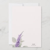 Invitation Élégant mariage feuille d'eucalyptus verdure lavan (Dos)