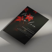 Invitation Élégant Mariage Feuille Red Maple 'Fall in Love'