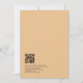 Invitation Elégant Mariage Fiesta aquarelle avec code QR (Dos)