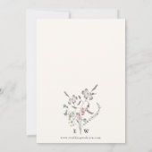 Invitation Élégant Mariage Fleur sauvage (Dos)