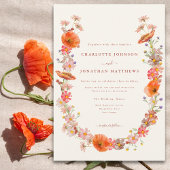 Invitation Élégant Mariage Fleur sauvage