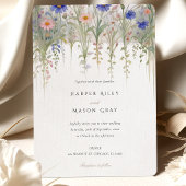 Invitation Élégant Mariage Fleur sauvage Delicate Pastel Flor