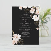 Invitation Élégant Mariage Fleur sauvage officiel enchâssé (Debout devant)